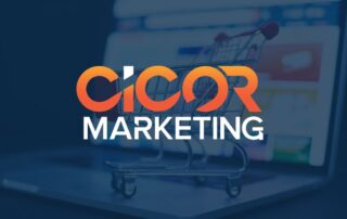 Marketing visual highlighting CICOR Marketing’s insights into the changing landscape of online shopping, digital advertising strategies, and innovative branding solutions to help businesses succeed in the e-commerce industry.